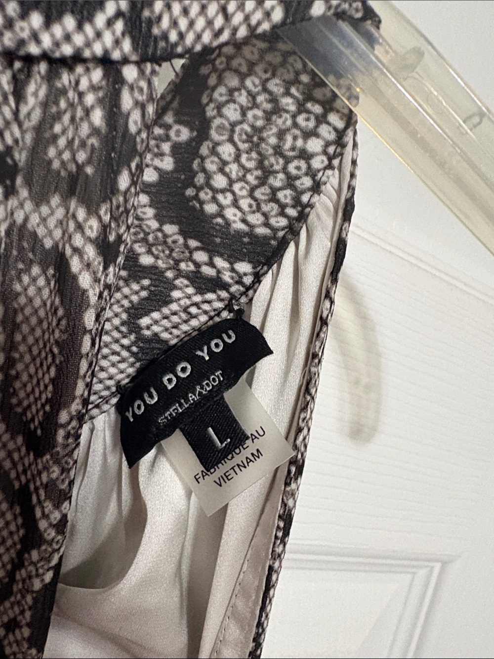 Black & White Snake Print Dress - Picture 2 of 5